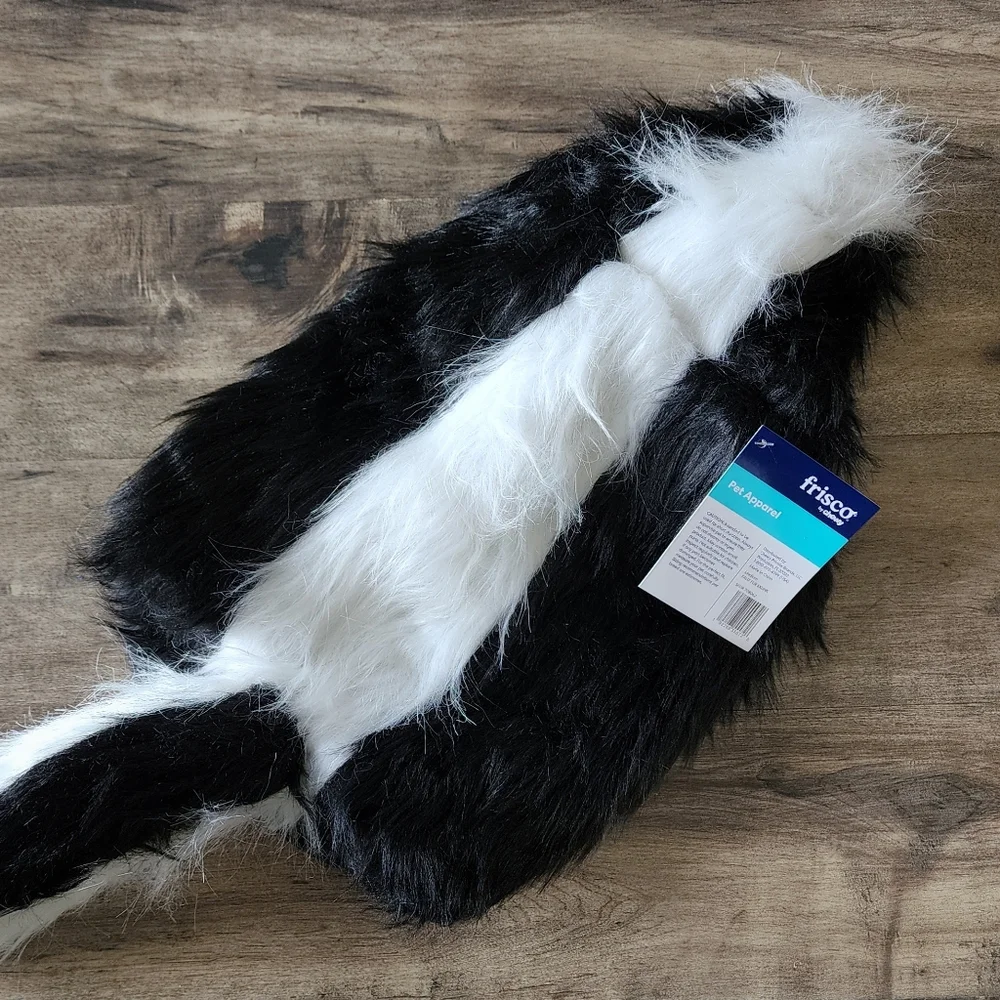 Frisco Skunk Faux Fur Dog Cat Halloween Costume Medium NWT